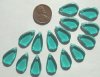 15 20x11mm Light Emerald Flat Drops
